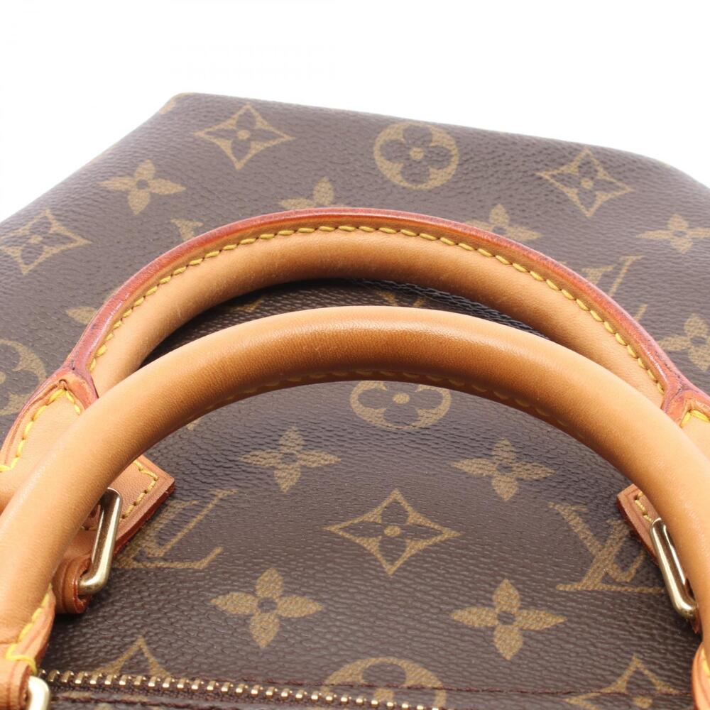 Louis Vuitton Speedy Handbag Canvas Leather Monogram Brown - Picture 7 of 8